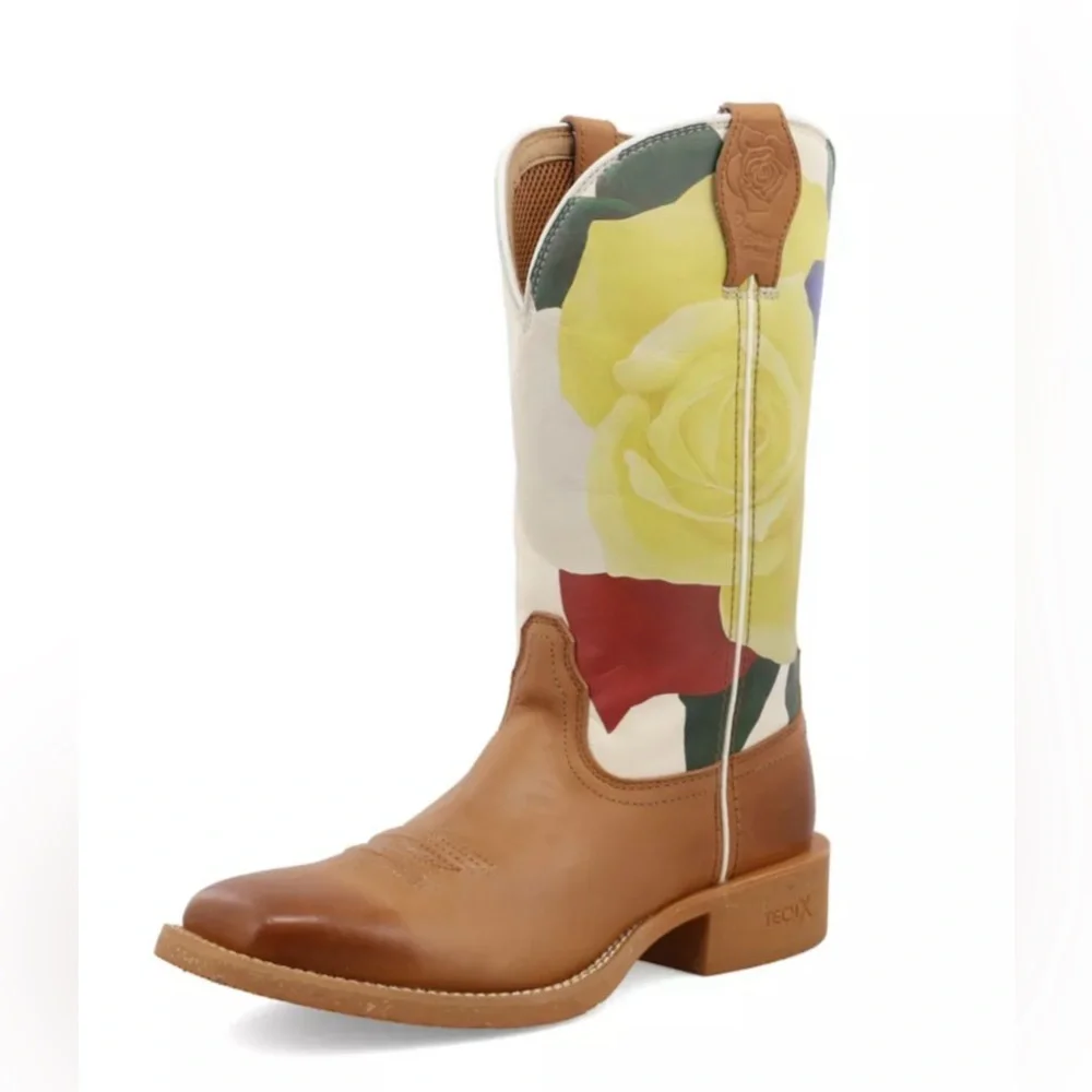 Twisted X Boots Women’s 8B Olivia Bennett Texas Western Rose WXTR003 New RARE - Picture 1 of 14